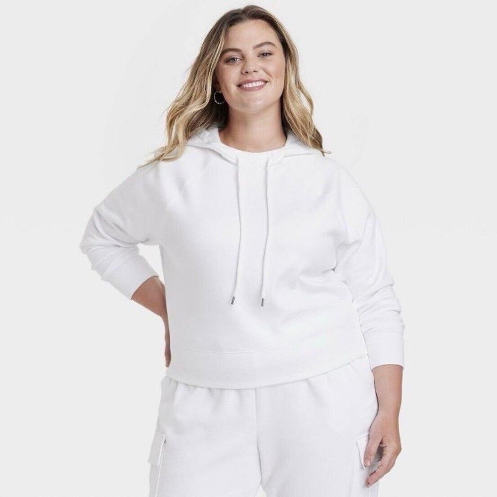 Universal Thread White Pullover Hoodie Sweatshirt Plus